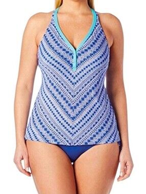 Beach House Claire Racerback Tankini Top Coastal  Size 12